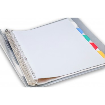 A4 30 Rings Refillable Clear Book-Lt. Green